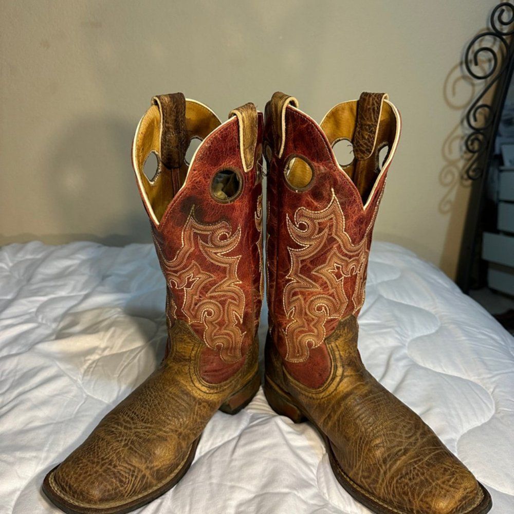 Boulet Cowboy Girl Leather Boots Size 8 C Women